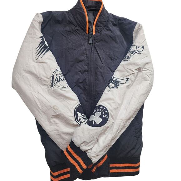 New Era NBA East West Coast Varsity Jacket Small Bomber Lakers Bulls Celtics - Picture 2 of 16